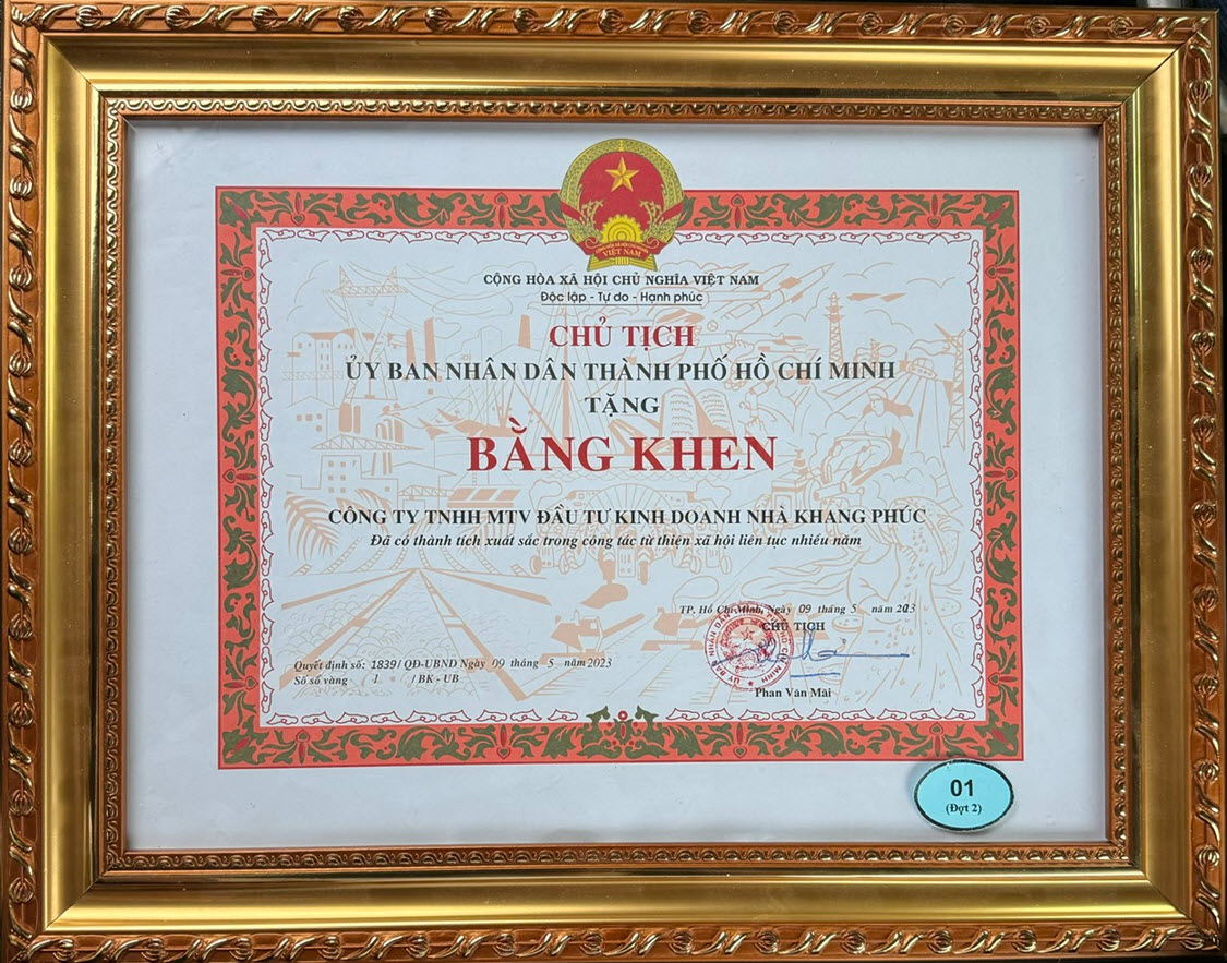 BẰNG KHEN <strong>2023</strong>